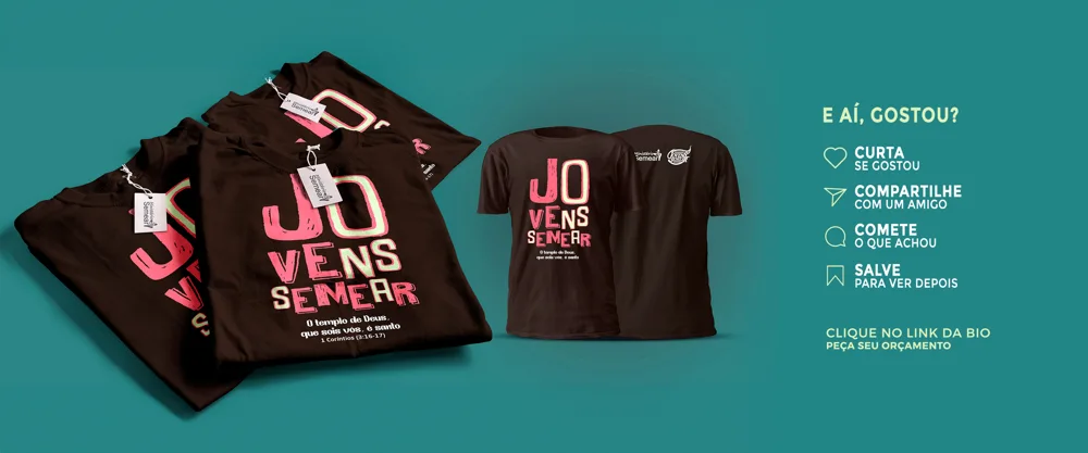 Jovens Semear · Camisetas. Estampa, identidade e aplicação no vestuário.