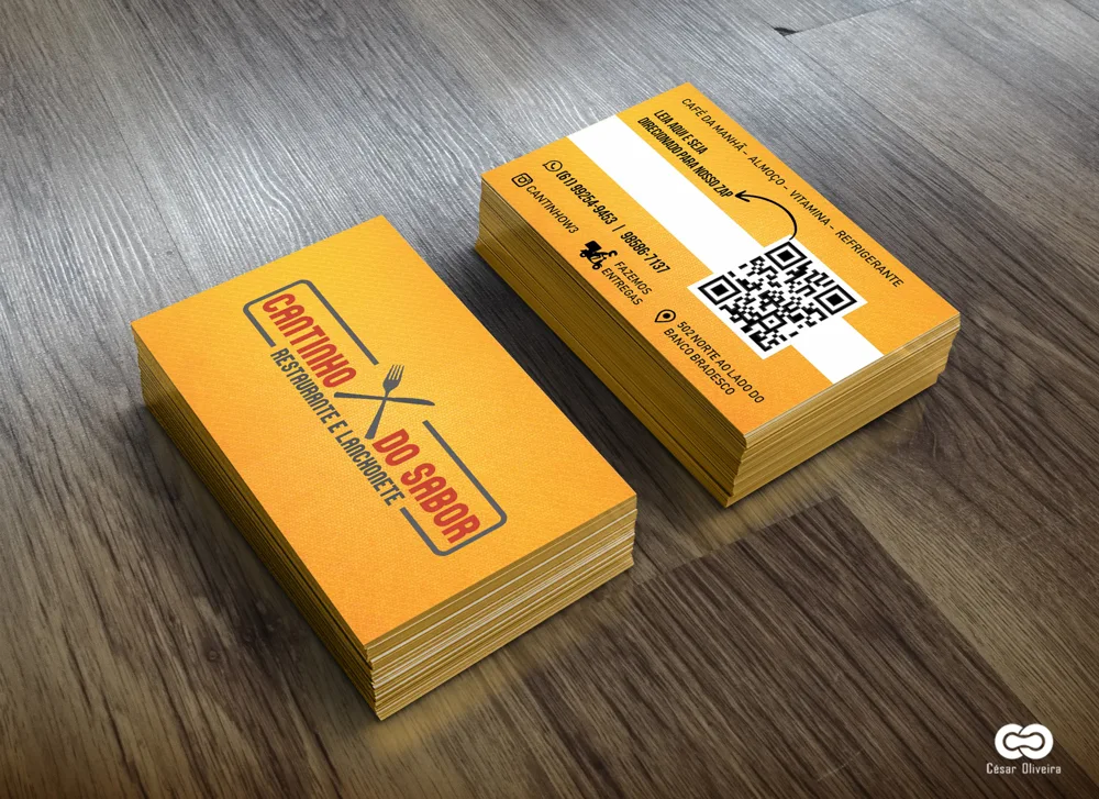 Cantinho do Sabor · Cartões. Design e identidade aplicados ao impresso.