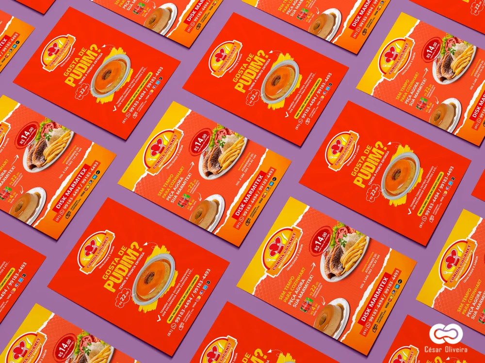 Comida Gourmet · Panfleto. Design e identidade aplicados ao impresso.